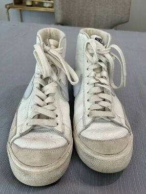 Nike White Cream High-Top Sneakers